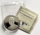 2009 American Mint Ronald Reagan Timeline Silver Plated Proof Presidential Coin