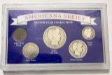 1899-1910 Americana Series Yesteryear Silver Coin Collection (5-coins)