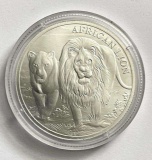 2016 Republic Du Congo African Lion 1 ozt .999 Fine Silver