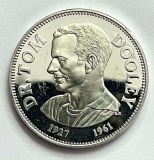 Dr. Tom Dooley .9 ozt .925 Sterling Silver Commemorative Medal