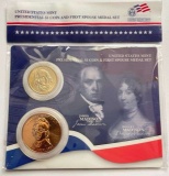 United States Mint James Madison Presidential $1 Coin & First Spouse Medal Set