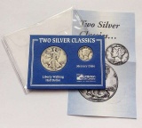 1941-D Walking Liberty Silver Half Dollar & 1945 Mercury Silver Dime