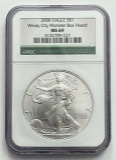 2000 American Silver Eagle .999 Fine NGC MS69 Windy City Monster Box Hoard
