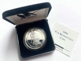 1994 Alaska Mint Fur Rendezvous Proof 1 ozt Silver Medallion