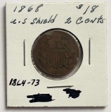 1868 U.S. Shield 2 Cent Piece