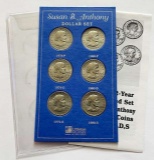 1979-1980 Susan B. Anthony Dollar 2-Year Coin Set Littleton Coin Company (6-coins)