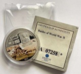 2011 American Mint 1941 Attack on Pearl Harbor Colorized Silver Plated Proof Coin