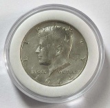 1964 Kennedy Silver Half Dollar in Capsule