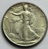 1945 Walking Liberty Silver Half Dollar MS63