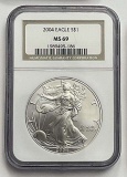 2004 American Silver Eagle .999 Fine NGC MS69