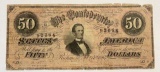 1864 Confederate States of America $50 Note