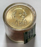 2007 John Adams Presidential Dollar Danbury Mint Sealed Roll (12-coins)