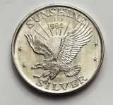 1984 Sunshine Mining Eagle 1 ozt .999 Fine Silver Round