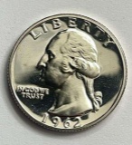 1962 Washington Proof Silver Quarter