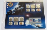 1975 U.S. Uncirculated Coin Mint Set Commemorative Collection Album Page (12-coins)