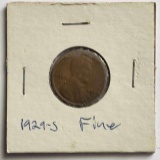 1929-S Lincoln Wheat Small Cent Fine