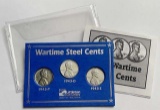 1943 Lincoln Wartime Steel Cents Mint Mark Collection (3-coins)