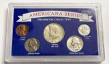 1958-1964 Americana Series Presidents Silver Coin Collection (5-coins)