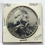 1961 Franklin Proof Silver Half Dollar