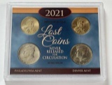 2021 Uncirculated Sacagawea Dollar & Kennedy Half Dollar Collection (4-coins)