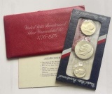 1976 U.S. Mint Bicentennial Silver Uncirculated Coin Set (3-coins)