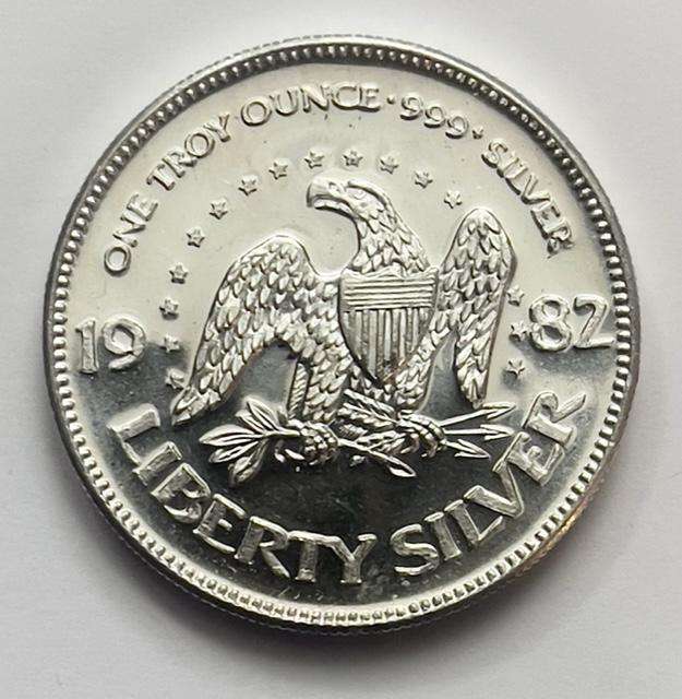 1982 Liberty Silver A-Mark 1 ozt .999 Fine Silver | Proxibid