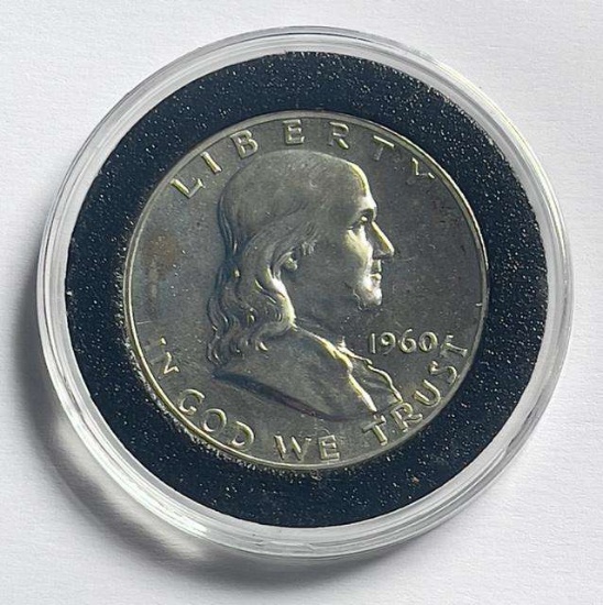 1960 Franklin Proof Silver Half Dollar in Capsule