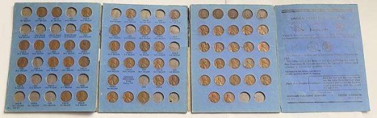 1941-1971 Lincoln Small Cent Album (5 Indian Head Cents Filled in Slots) (61 coins in Album in Very