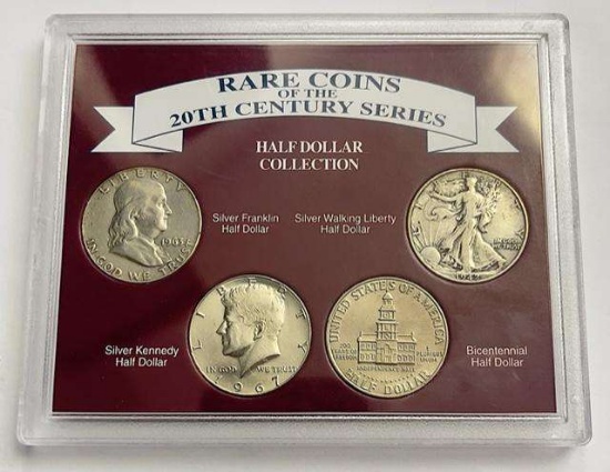 1942-1976 Rare Coins of the 20th Century Silver Half Dollar Collection (4-coins)