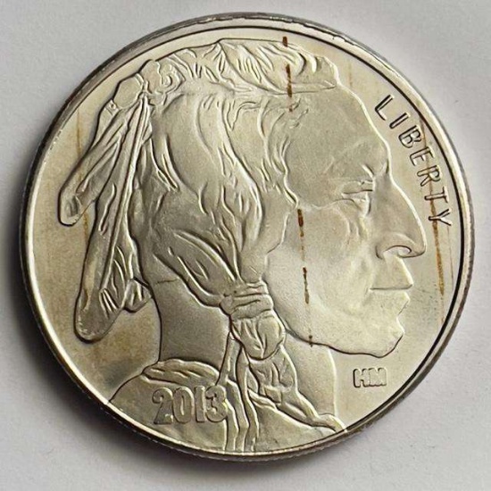 Indian Head / Buffalo 1 ozt .999 Fine Silver Round