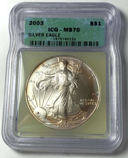 2003 American Silver Eagle MS70