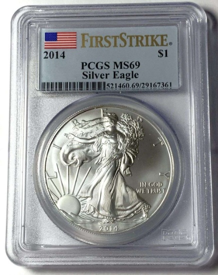 2014 American Silver Eagle PCGS MS69 First Strike
