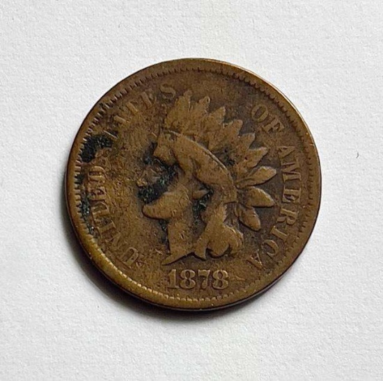 1878 Indian head Small Cent Good