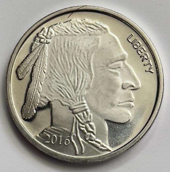 2016 Indian Head / Buffalo 1 ozt .999 Fine Silver Round
