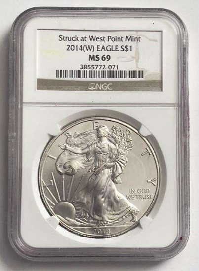 2014-W American Silver Eagle NGC MS69