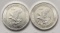 (2) 2016 Canada $2 Bald  Eagles.9999 1/2 ozt Silver (2-coins)