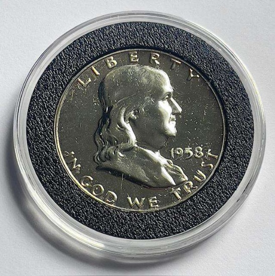 1958 Franklin Proof Silver Half Dollar