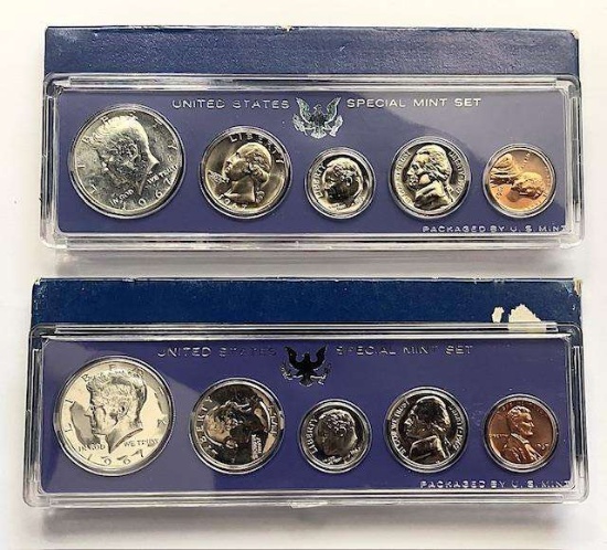 (2) 1967 U.S. Mint Special Mint Sets (10-coins)