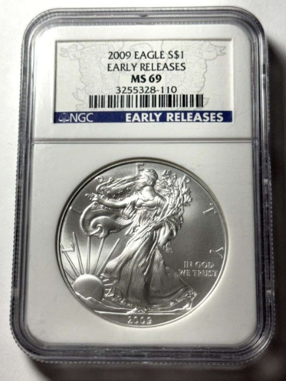 2009 American Silver Eagle NGC MS69 Early Releases