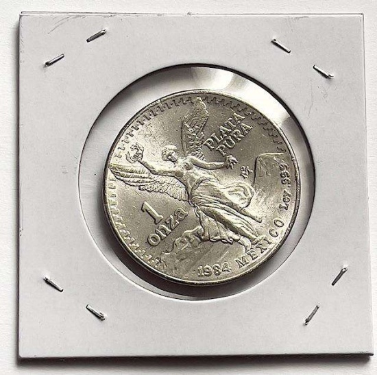 1984 Mexico Libertad 1 ozt .999 Silver
