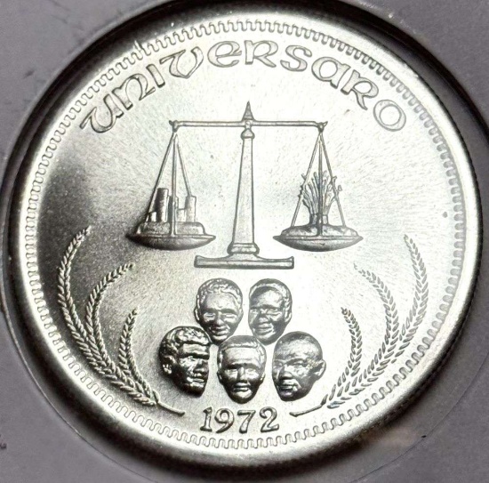1972 Universaro World Trade 1 Ozt .999 Silver