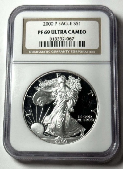 2000-P American Silver Eagle NGC PF69 Ultra Cameo