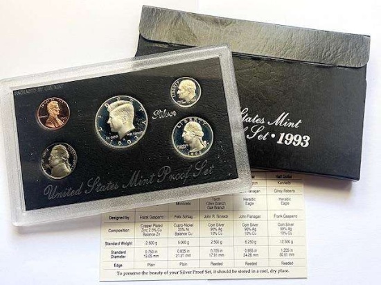 1993 United States Mint Silver Proof Set (5-coins)