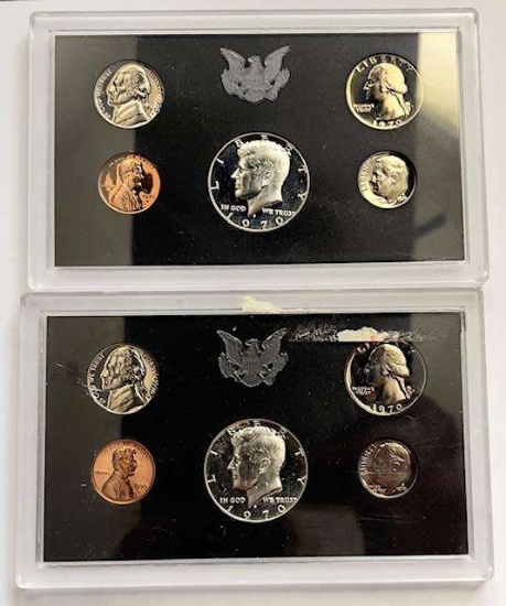 (2) 1970 U.S. Mint Proof Sets No box (10-coins)