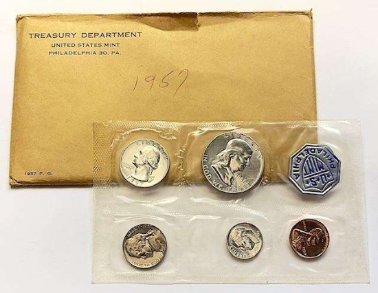 1957 U.S. Mint Silver Proof Set (5-coins)