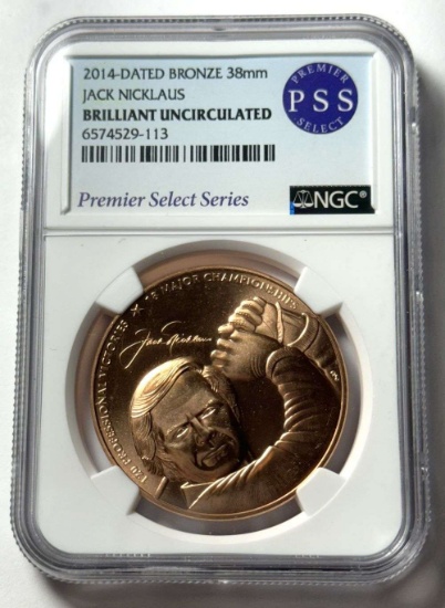 2014-Dated Bronze Jack Nicklaus NGC Brilliant Uncirculated