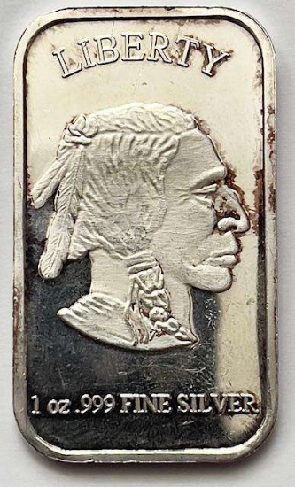 Buffalo 1 ozt .999 Silver Bar