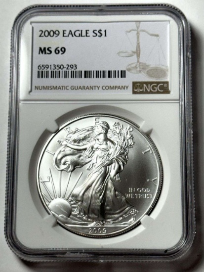 2009 American Silver Eagle NGC MS69