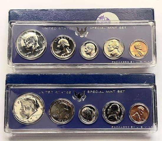 (2) 1967 U.S. Mint Special Mint Sets (10-coins)