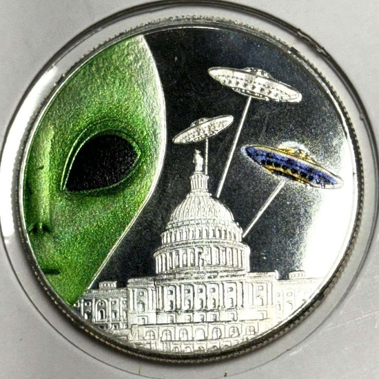 Aliens Have Landed 1 ozt .999 Silver